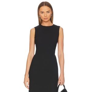 THEORY Gray Black A Line Midi Dress Work Party Event Size 4 Holiday Business